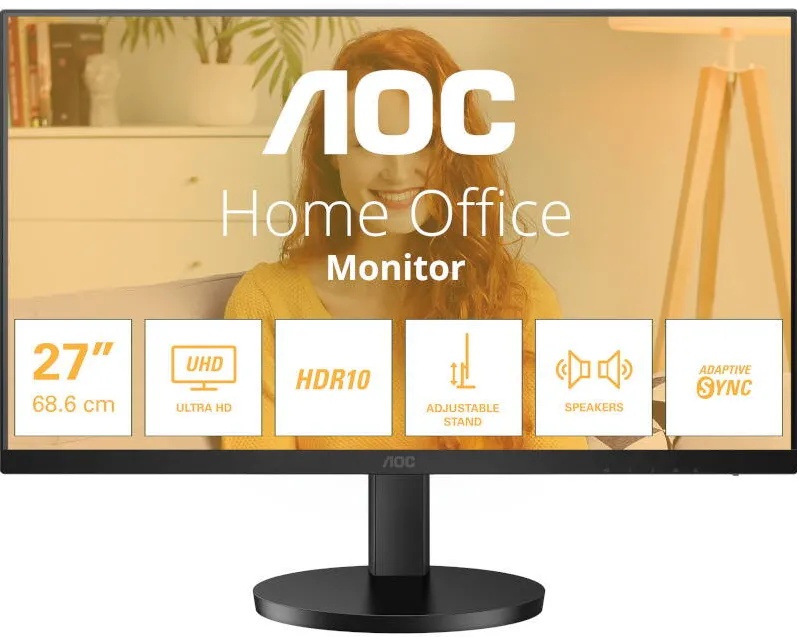 Monitor AOC LED U27B3AF 27 inch UHD IPS 4 ms 60 Hz HDR