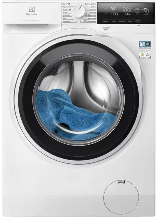 ELECTROLUX Masina de spalat rufe EW7F3484E, 8 kg, 1400 RPM, Clasa A, Inverter, SteamRefresh, QuickCare, CareDrum, SensiCare+, Time Manager, Alb
