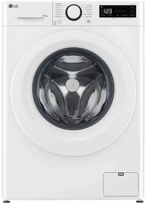 LG Masina de spalat rufe cu uscator F2DR508SWW, Slim, Spalare 8 kg, Uscare 5 kg, 1200 RPM, Clasa B, Direct Drive, Alb