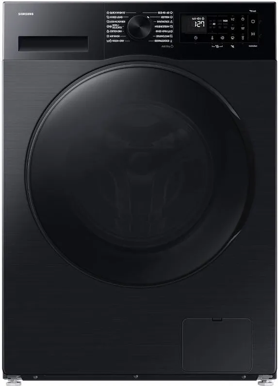 Samsung Masina de spalat rufe cu uscator WD90DG5B15BBLE, Spalare 9 kg, Uscare 6 kg, 1400 RPM, Clasa D, Digital Inverter, AI EcoBubble, Hygiene Steam, Air Wash, StayClean, Negru