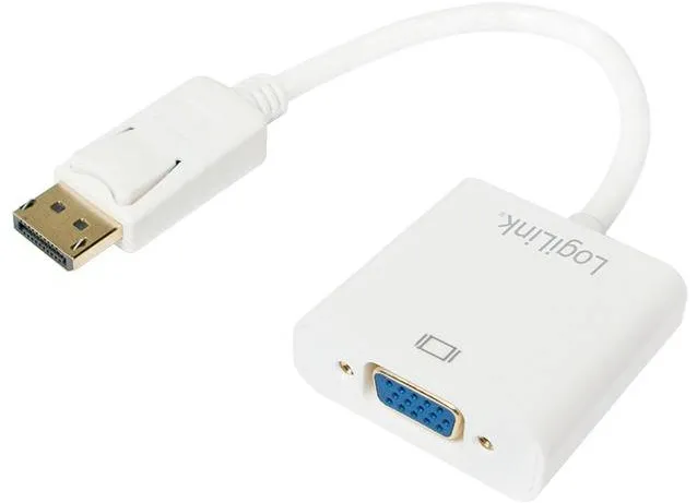 Adaptor Logilink 1x DisplayPort Male - 1x VGA Female, alb
