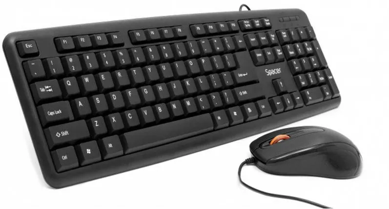 Kit Periferice Spacer Spacer Tastatura + Mouse Combo SPDS-S6201, Wired, Black