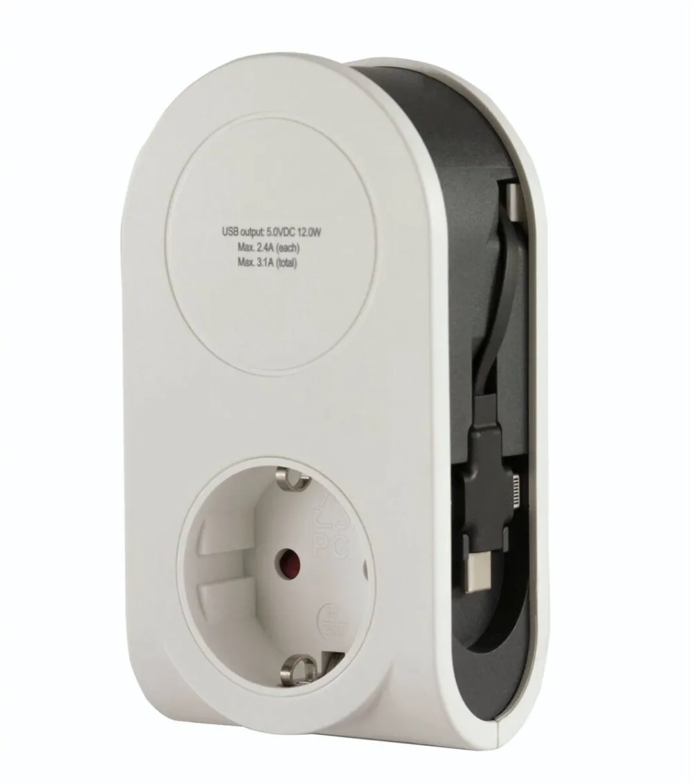 REV USB incarcator Flex 3in1 0,8 m + 1x socket