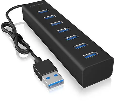 Docking Station Icy Box IB-HUB1700-U3 7-Port USB HUB+powerada