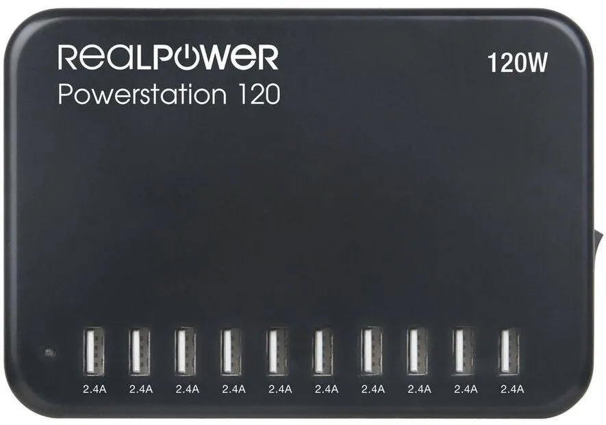 Incarcator GSM Realpower Power Station 120 120W 10xUSB-A