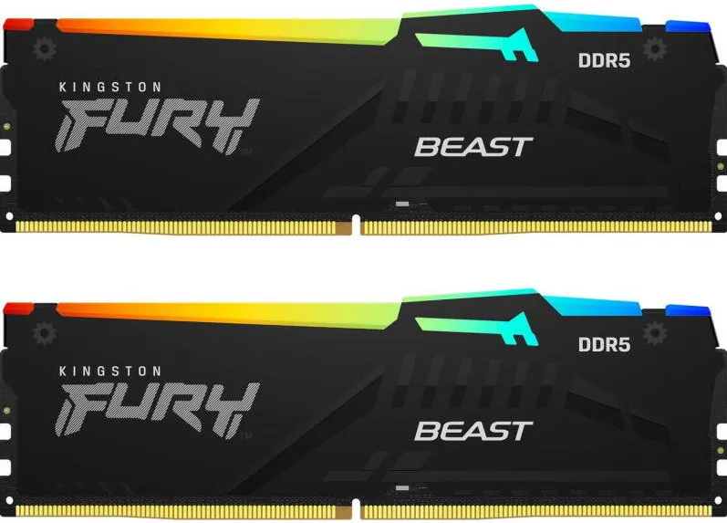 Memorie RAM Kingston FURY Beast RGB 16GB DDR5 6000MHz CL30 Dual Channel Kit