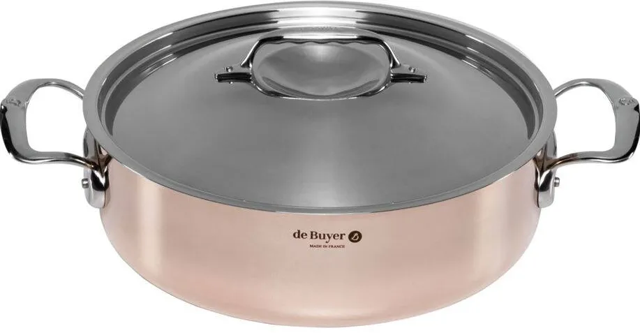 De Buyer Prima Matera Saucepot copper/steel low 28cm induction