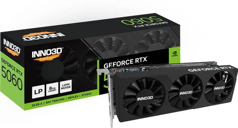 Placa Video Inno3D graphics card GeForce RTX 5060 X3 Low Profile - 8 GB GDDR7