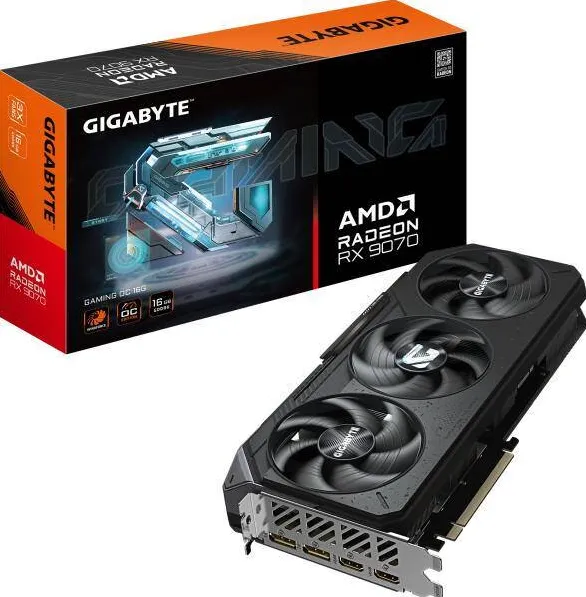 Placa Video GIGABYTE Radeon RX 9070 GAMING 16GB - 16 GB GDDR6