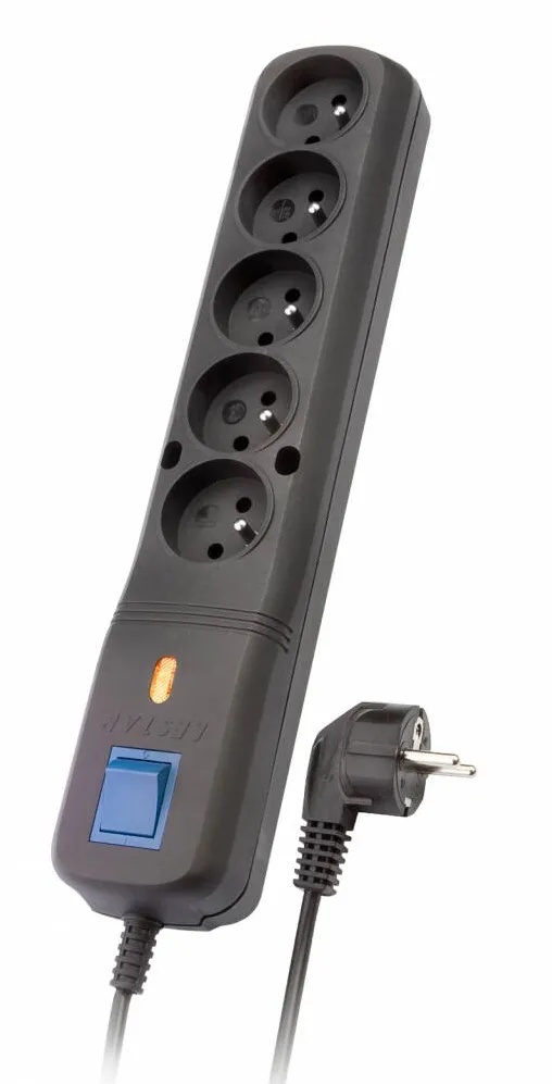 Lestar Priza/Prelungitor LV530W 2,5M surge protector 5 AC outlet(s) Black, Grey 2.5 m