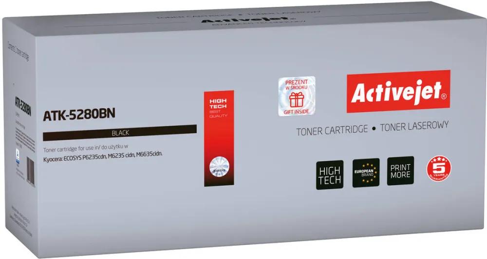 Toner imprimanta ACTIVEJET COMPATIBIL ATK-5280BN for Kyocera printer; Kyocera TK-5280K replacement; Supreme; 13000 pages; black