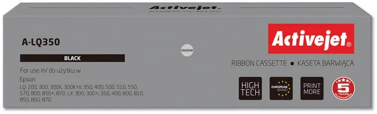 ACTIVEJET Ribbon Compatibil A-LQ350 for Epson printers; Epson S015633 replacement; Supreme; black