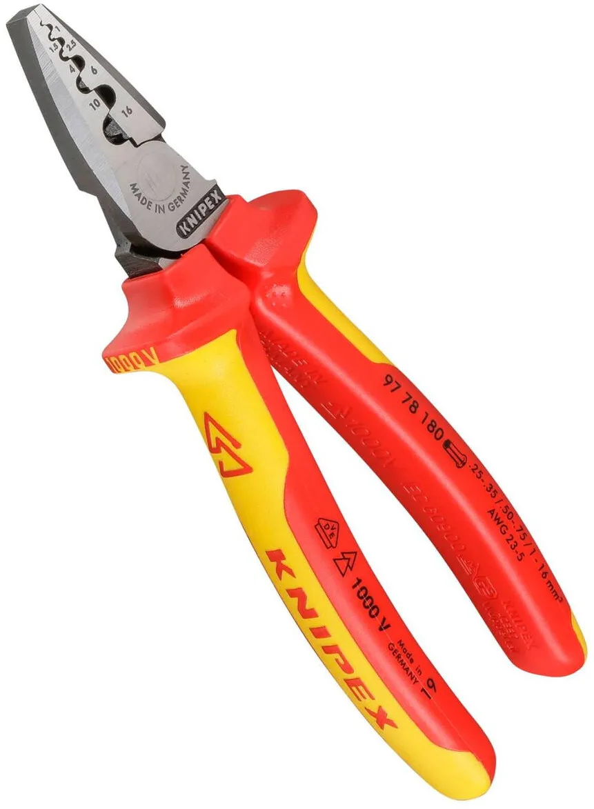 KNIPEX clesti de sertizare for end sleeves (ferrules)
