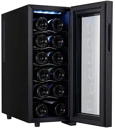 Adler Frigider de vinuri Adler AD 8083, 33L, 12 sticle, negru, dimensiuni 260x510x610mm