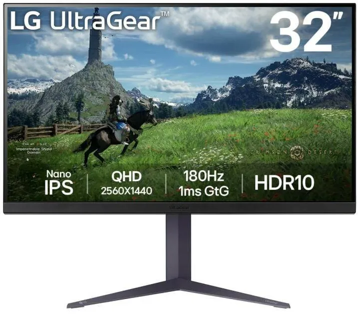 Monitor LG Gaming UltraGear 32GS85Q-B 31.5 inch QHD IPS 1 ms 180 Hz HDR FreeSync & G-Sync Compatible