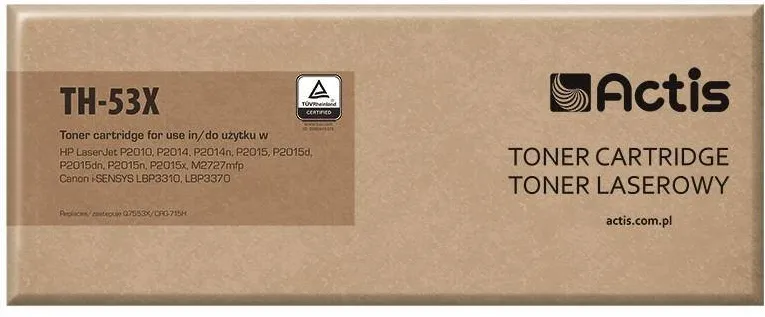 Toner imprimanta ACTIS COMPATIBIL TH-53X for HP printer; HP 53X Q7553X, Canon CRG-715H replacement; Standard; 7000 pages; black