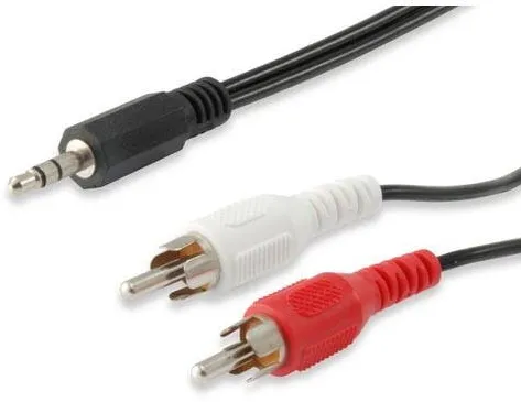 EQUIP Audiokabel 3.5mm/2x RCA St/St 2.50m Polybeutel
