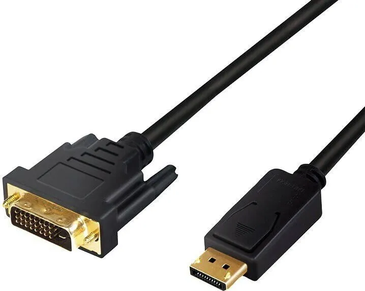 Logilink DisplayPort-Kabel DP 1.2 zu DVI 1.2 2,0m schwarz