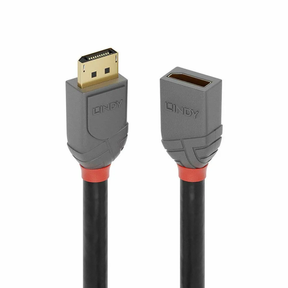 Lindy DisplayPort 1.4 Verlängerungskabel 1m, Anthra Line