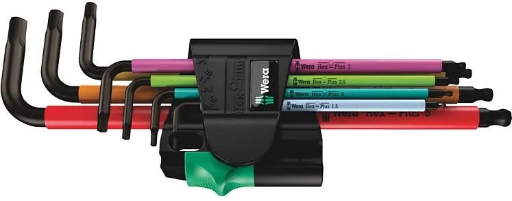 WERA 950/7 Hex-Plus Multicolour Magnet 1 - L-key set, metric, BlackLaser