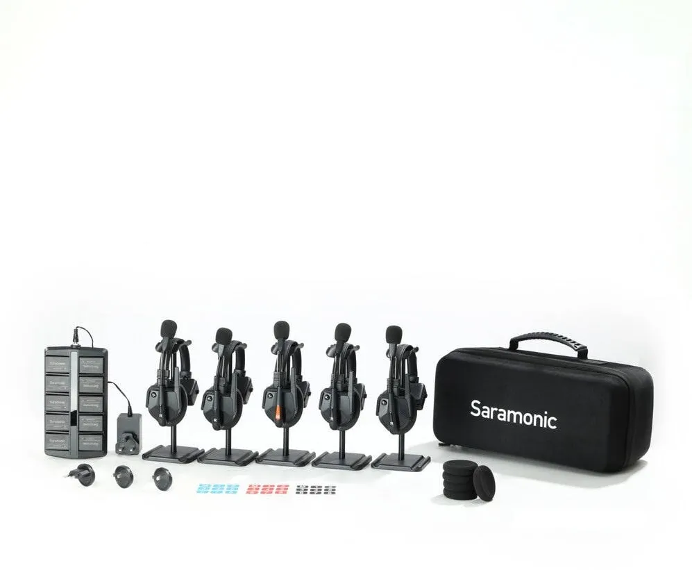 Microfon SARAMONIC Saramonic WiTalk9 WT5S 5-Person Full-Deplex 1.9GHz Wireless Headset Intercom System w/ carry case