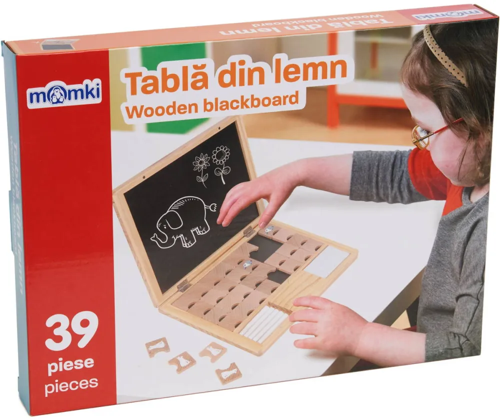 MomKi TABLA DIN LEMN, 39 DE PIESE