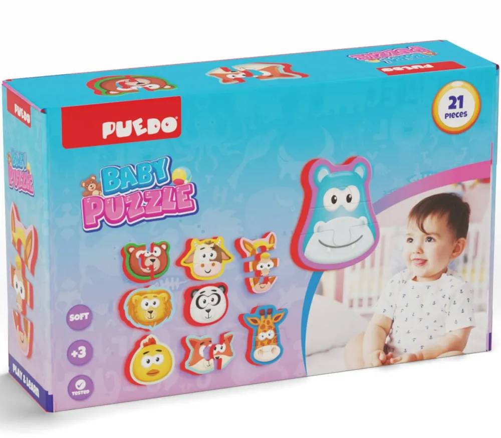 Puzzle PUEDO TOYS PUZZLE BABY DIN SPUMA, 21 PIESE