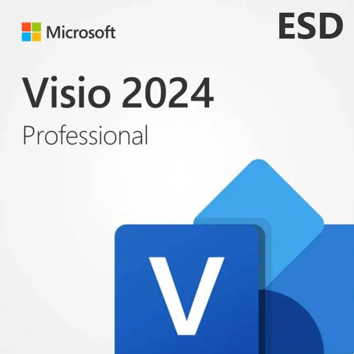 Microsoft MS ESD Microsoft Visio Professional 2024 All Languages Online Product Key License 1 License Downloadable Click to Run ESD NR