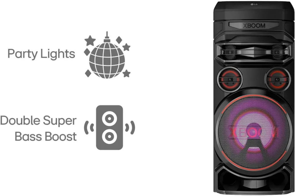 LG Sistem audio LG XBOOM RNC7, Bluetooth, Radio FM, Karaoke, Wireless Party Link, Double Bass-Boost, Negru