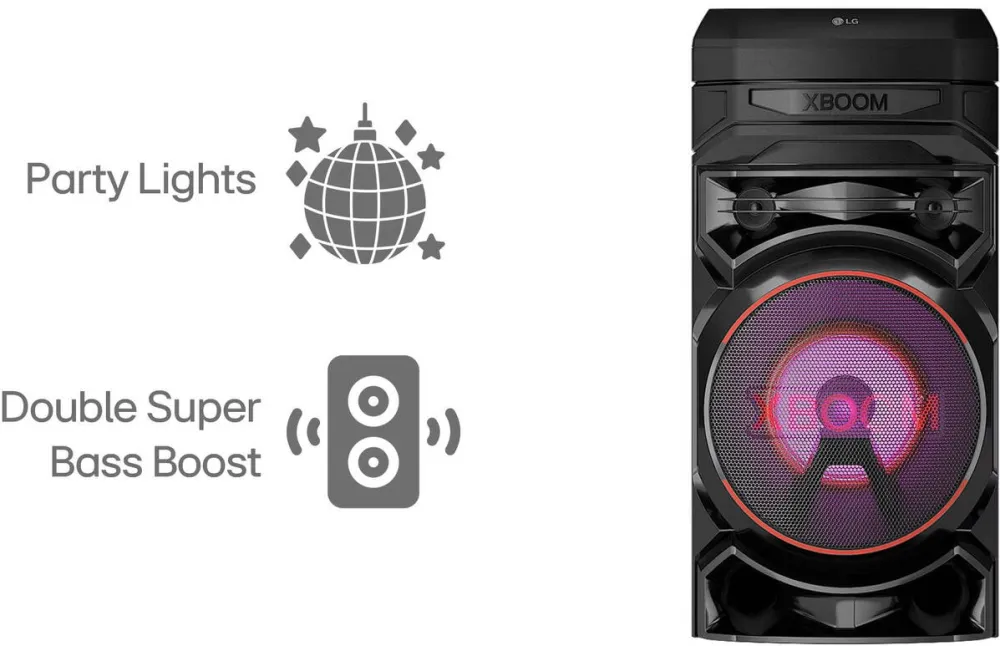 LG Sistem audio LG XBOOM RNC5, Bluetooth, Radio FM, Karaoke, Wireless Party Link, Double Bass-Boost, Negru