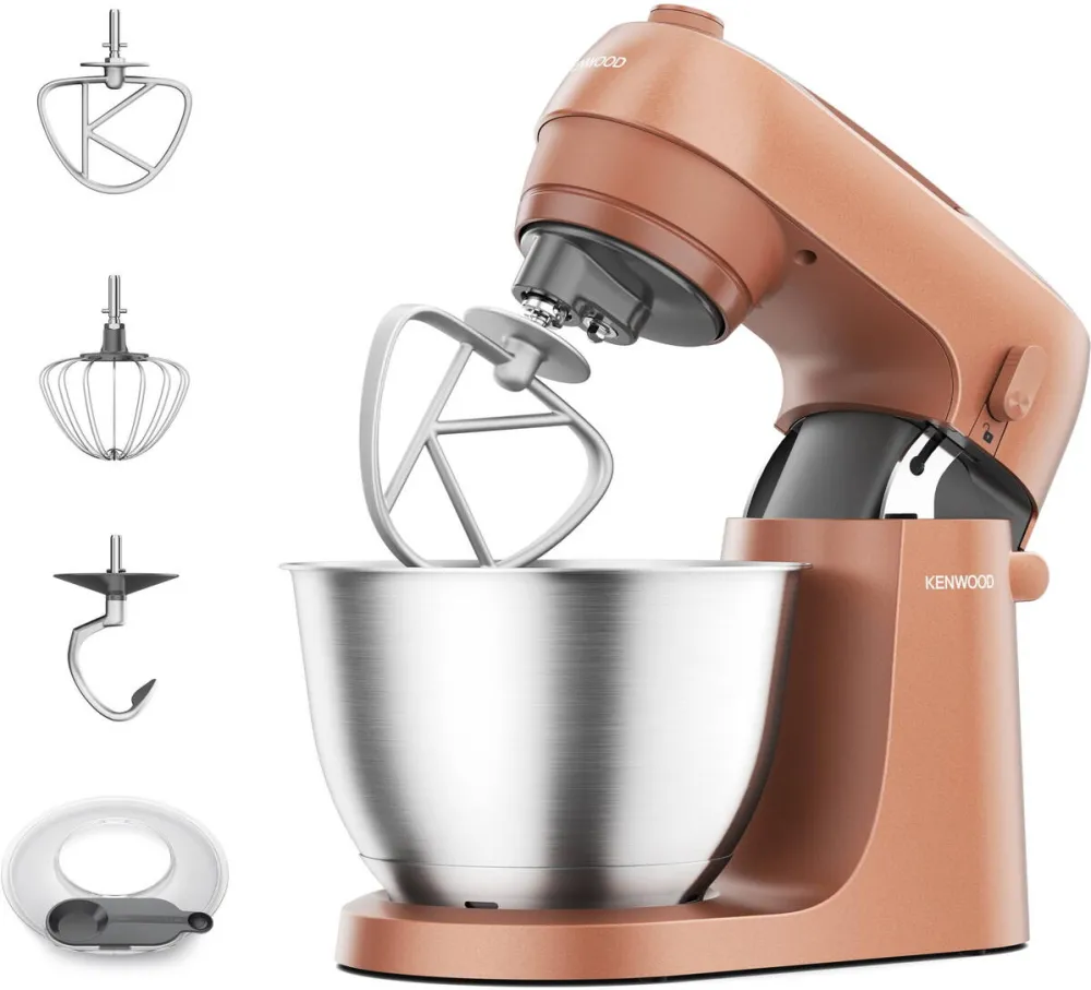 KENWOOD Robot de bucatarie Kenwood Go KZM35.000RD, 800W, vas inox 4L, 6 trepte viteza + Turbo, 3 accesorii patiserie, lingura masurare, portocaliu