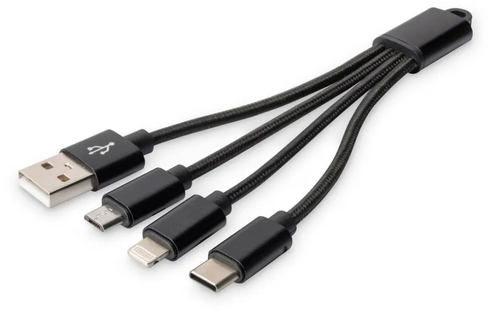 Adaptor Digitus Adap Digitus USB 3-in-1 0,15m Black