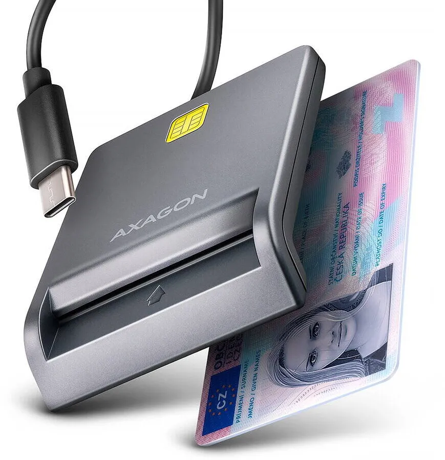 Card Reader AXAGON CRE-SM3TC smart USB-C 1.2m cable