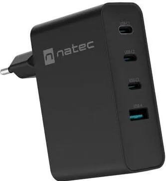 Natec NATEC Charger Ribera Gan 3x USB-C + 1x USB-A 100W PD Black