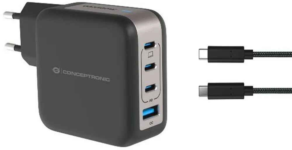 CONCEPTRONIC ALTHEA18B 4-Port 100W GaN USB PD Charger