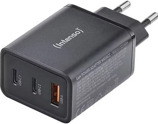Intenso Power Adapter W65ACC GaN 2x USB-C 1x USB-A 65W schwarz