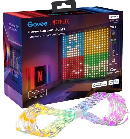 Govee Govee H70BC Curtain Light Netflix Co-branding Version | Zasłona, kurtyna LED | Wi-Fi, Bluetooth