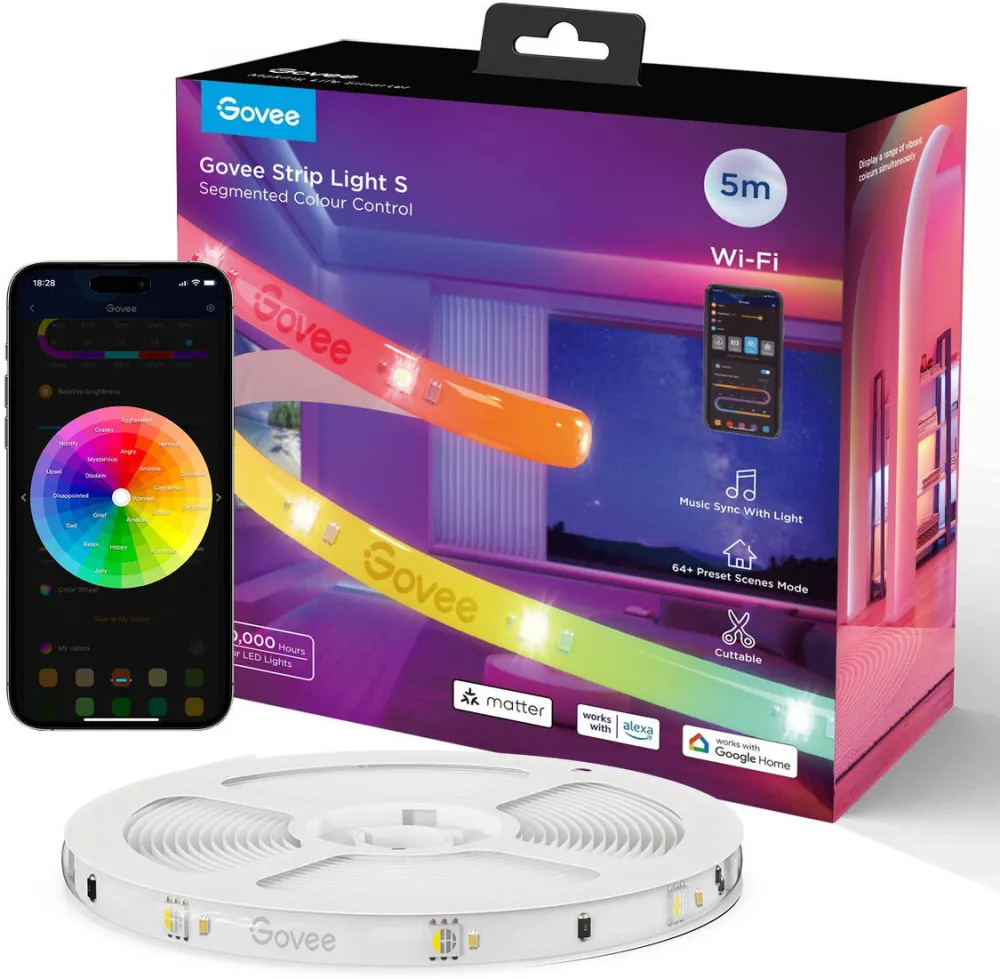 Govee Govee H612A 5m | Taśma LED | Wi-Fi, Bluetooth, RGBIC