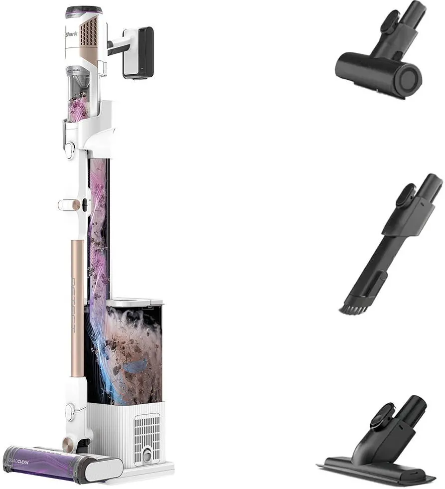Aspirator vertical fara fir 2in1 IW3612EUT DetectClean & Empty Flexwand, 240W, 18V, 0.42L, 60 min, statie golire 3in1 Anti-Odour, Dirt/Floor/Edge Detect, Anti-Allergen, QuadClean LED, Pet Pro, perie 2in1, Anti-Hair Wrap, 25% mai usor, alb-