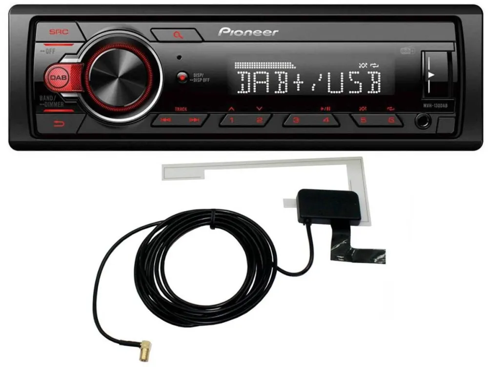 Player Auto Pioneer MVH-130DABAN with DAB Antenna