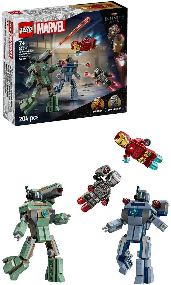 LEGO Iron Man & War Machine vs. Hammer Drones