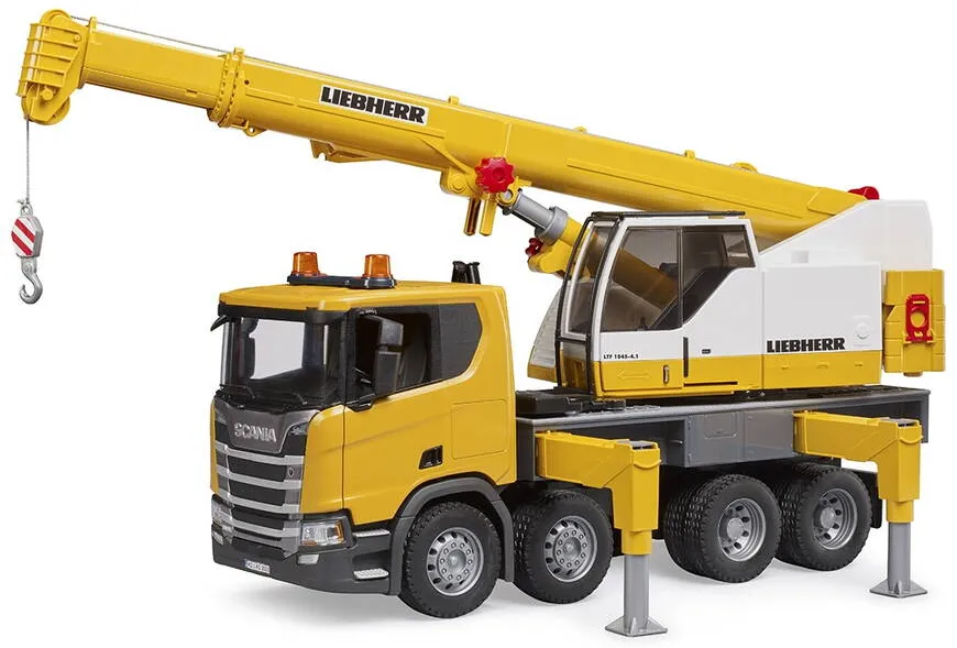 Masina BRUDER Vehicle Scania Super 560R Truck with crane Liebherr