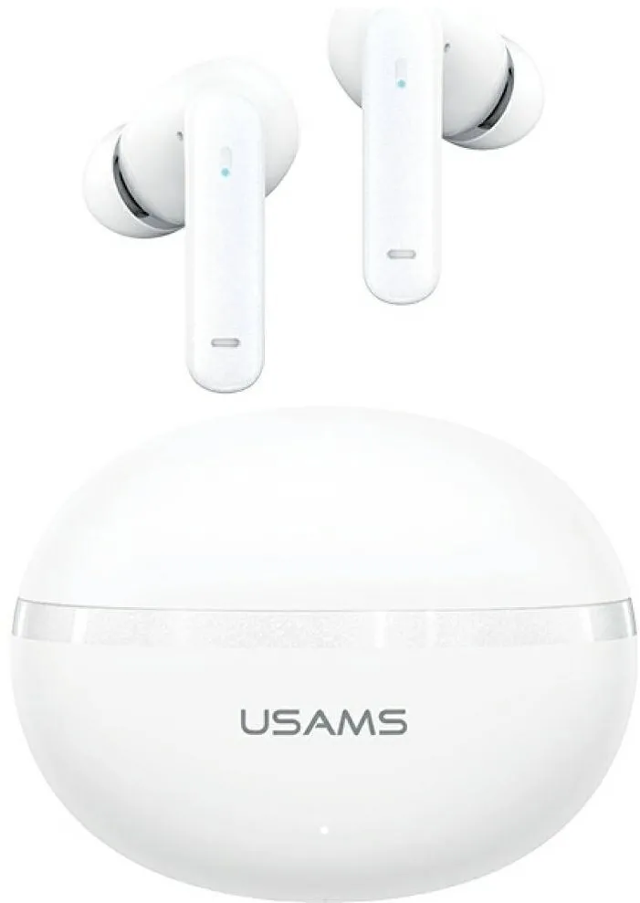Casti Bluetooth USAMS Bluetooth headphones TWS E02 ANC+ENC white