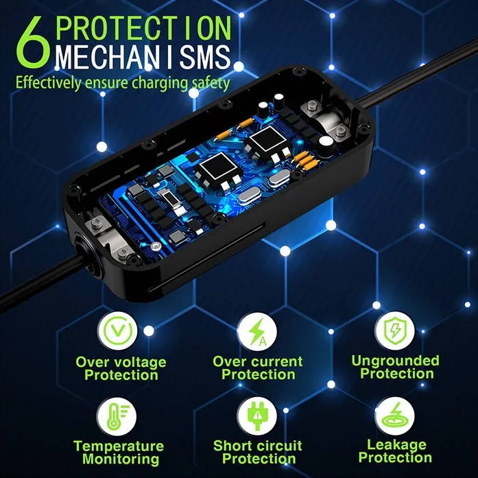 QOLTEC Mobile EV charger with adjustable 2in1