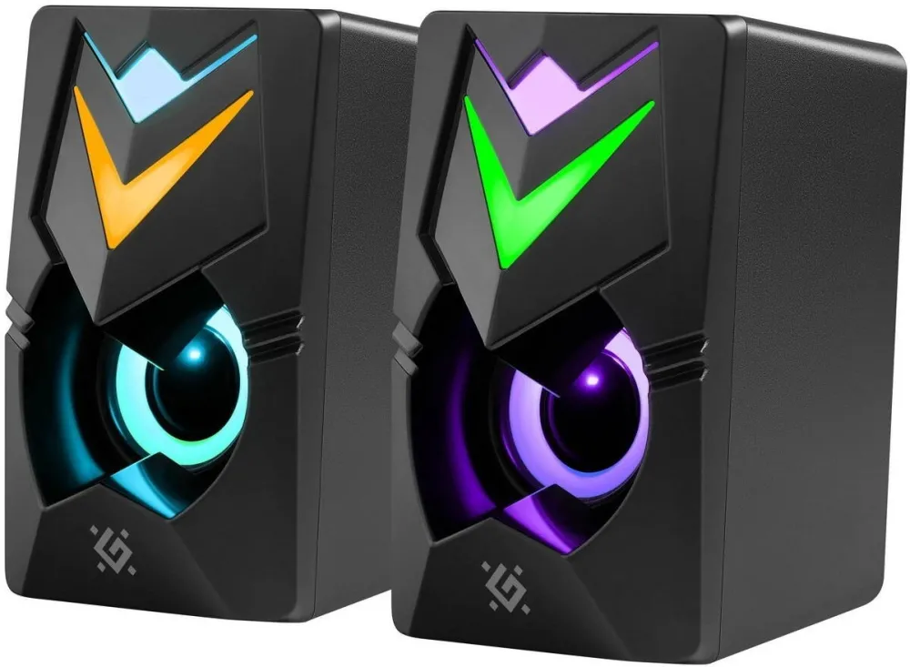 Boxe Defender PC speakers J4 2.0 6W LED USB Black