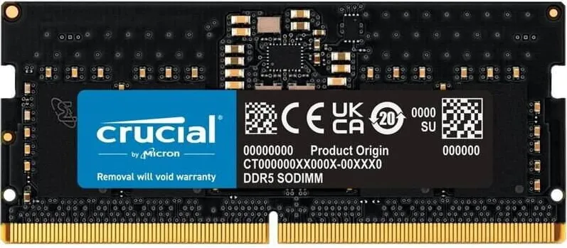 Memorie Laptop Crucial Crucial RAM CT8G56C46S5T - 8 GB - DDR5 5600 SO-DIMM CL46 - Tray