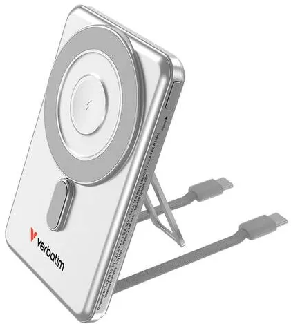 VERBATIM Charge ´n´ Go 2 USB-C cables 5000 Power Bank Silver