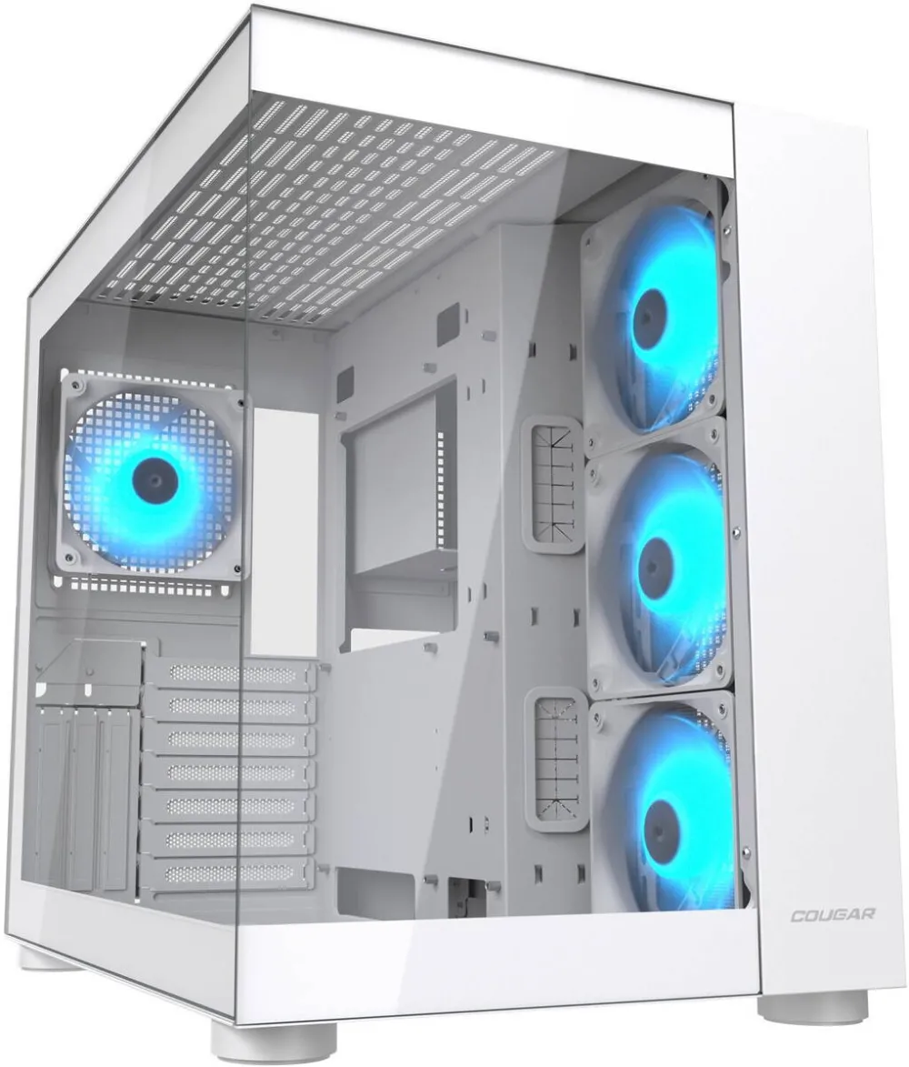 Carcasa PC Cougar COUGAR Gehäuse Midi-Tower FV150 ARGB, Weiß