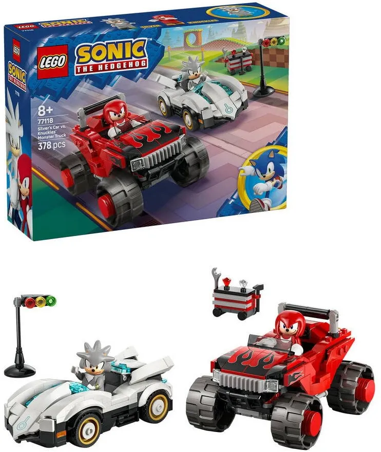 LEGO Sonic 77118 Srebrny samochód vs. monster car Knucklesa