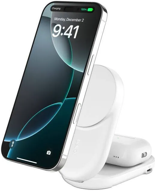 BELKIN Belkin UltraCharge 25W Qi2 magn. 2-in-1 Lad.klappb.ws. WIZ039kqWH